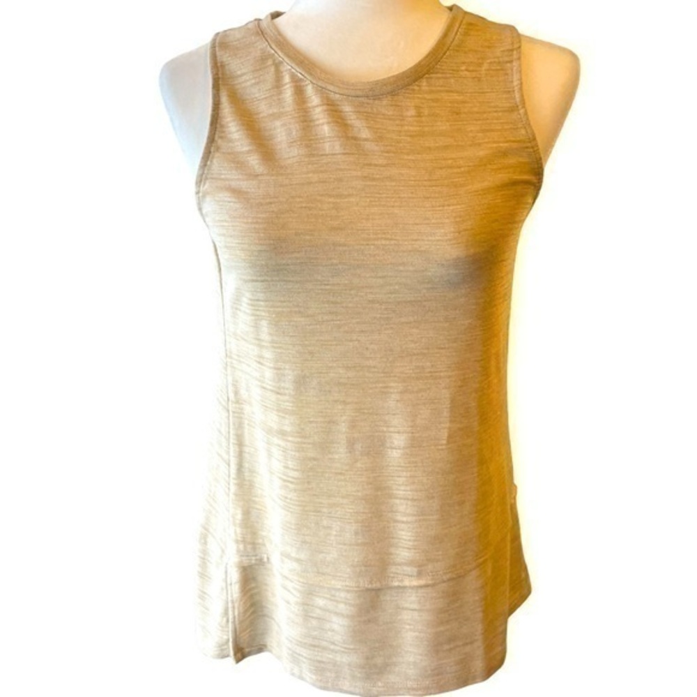 HALSTON Women's Top Size Small Knit Sleeveless Beige Tank